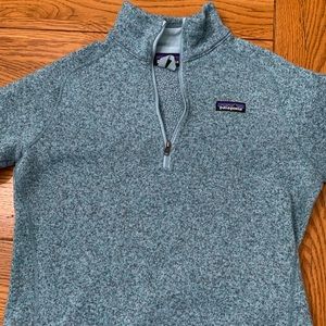 Patagonia/women’s large/1/4 Zip pullover/mint greenish